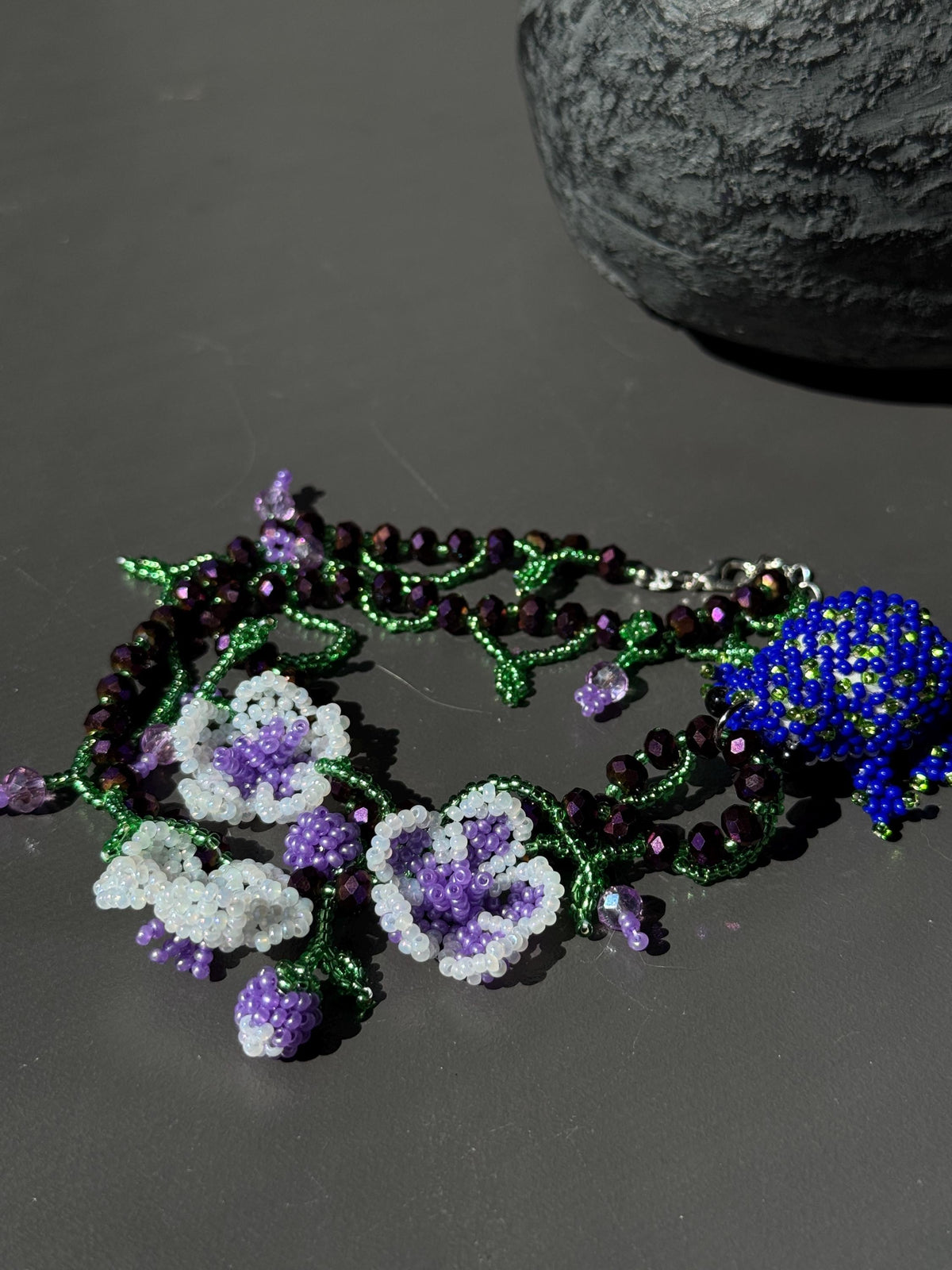 Floral Frog Necklace – Handmade Beaded Frog Necklace