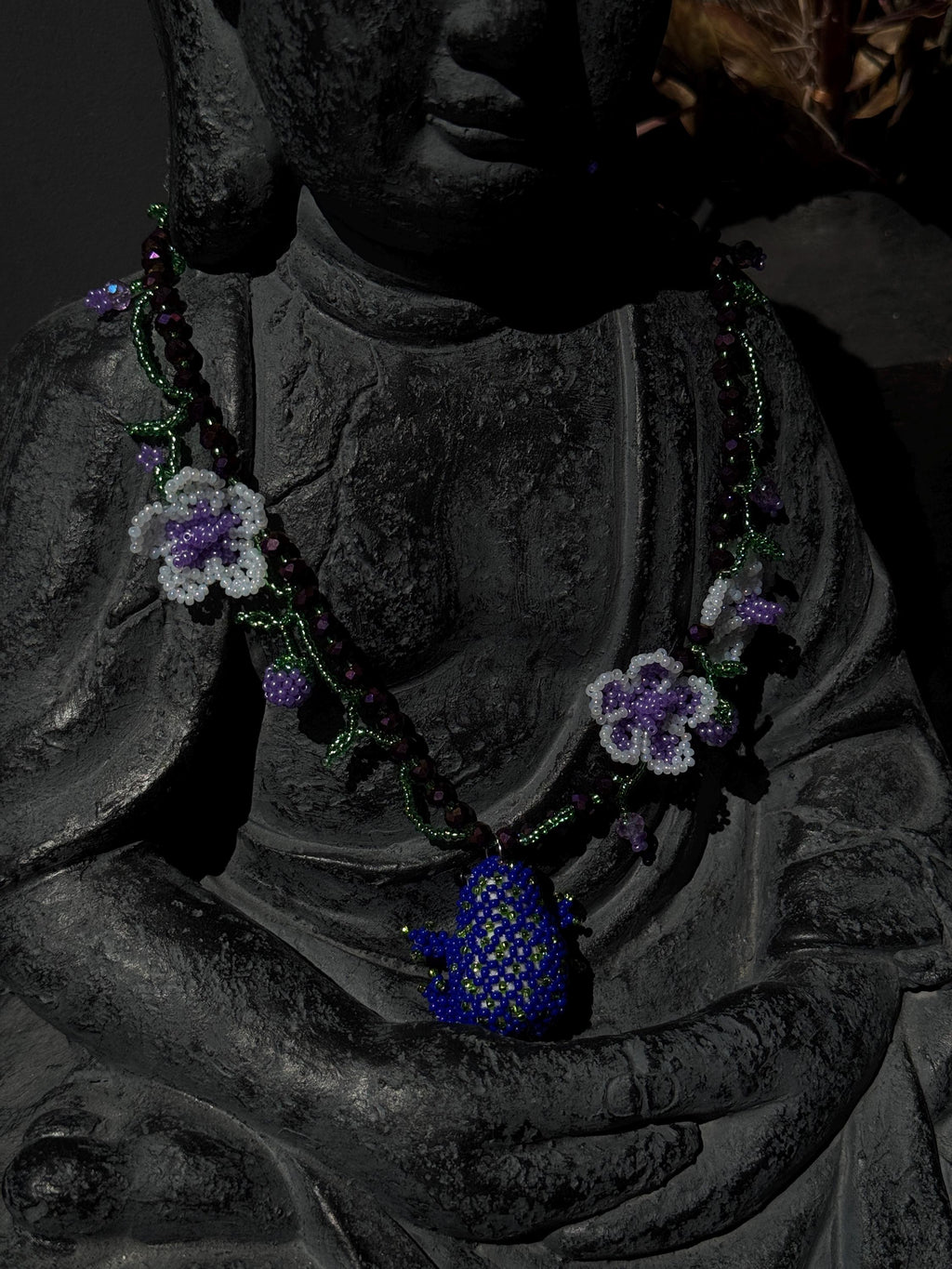 Floral Frog Necklace – Handmade Beaded Frog Necklace
