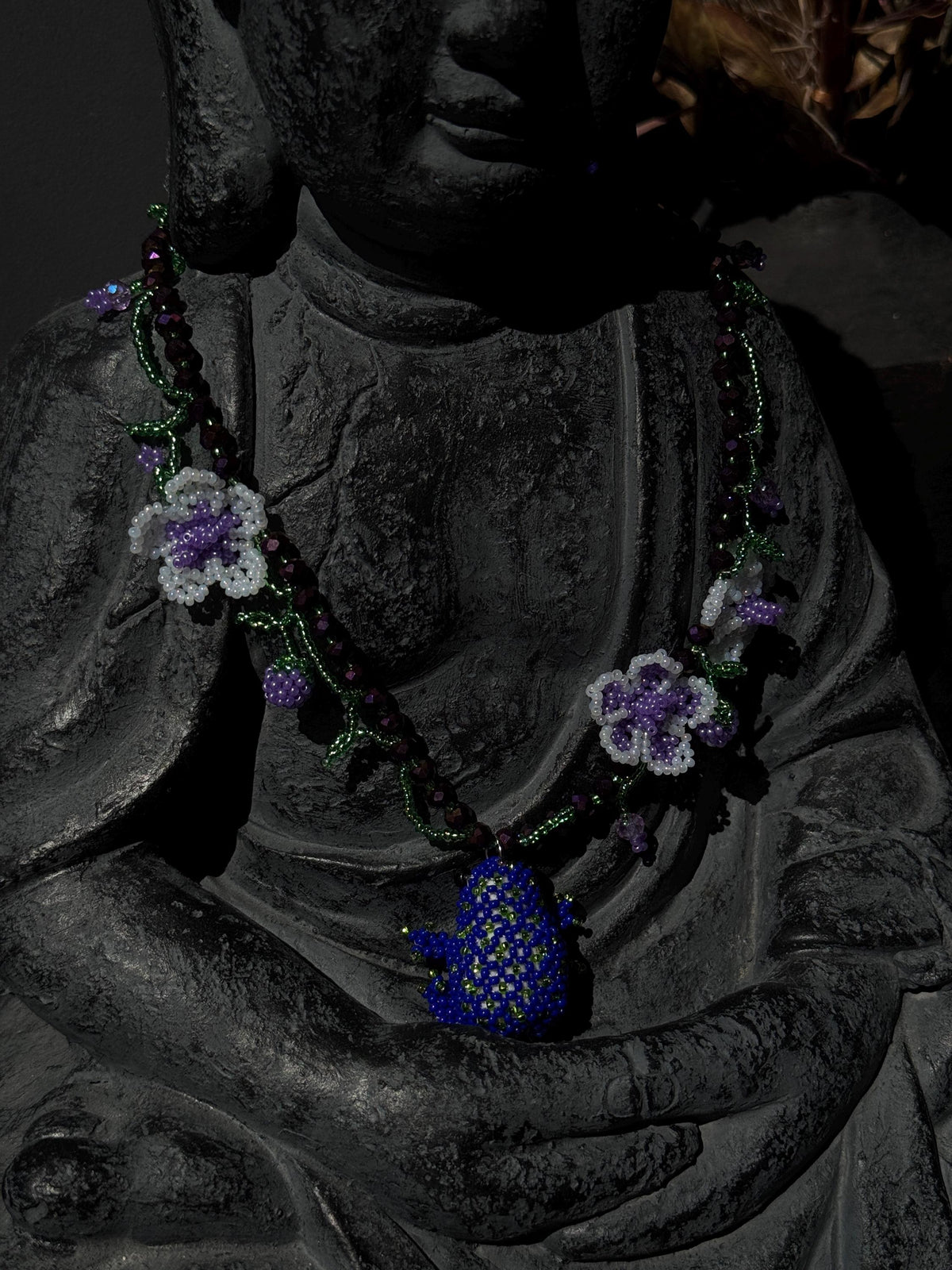Floral Frog Necklace – Handmade Beaded Frog Necklace