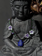Floral Frog Necklace – Handmade Beaded Frog Necklace
