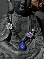 Floral Frog Necklace – Handmade Beaded Frog Necklace