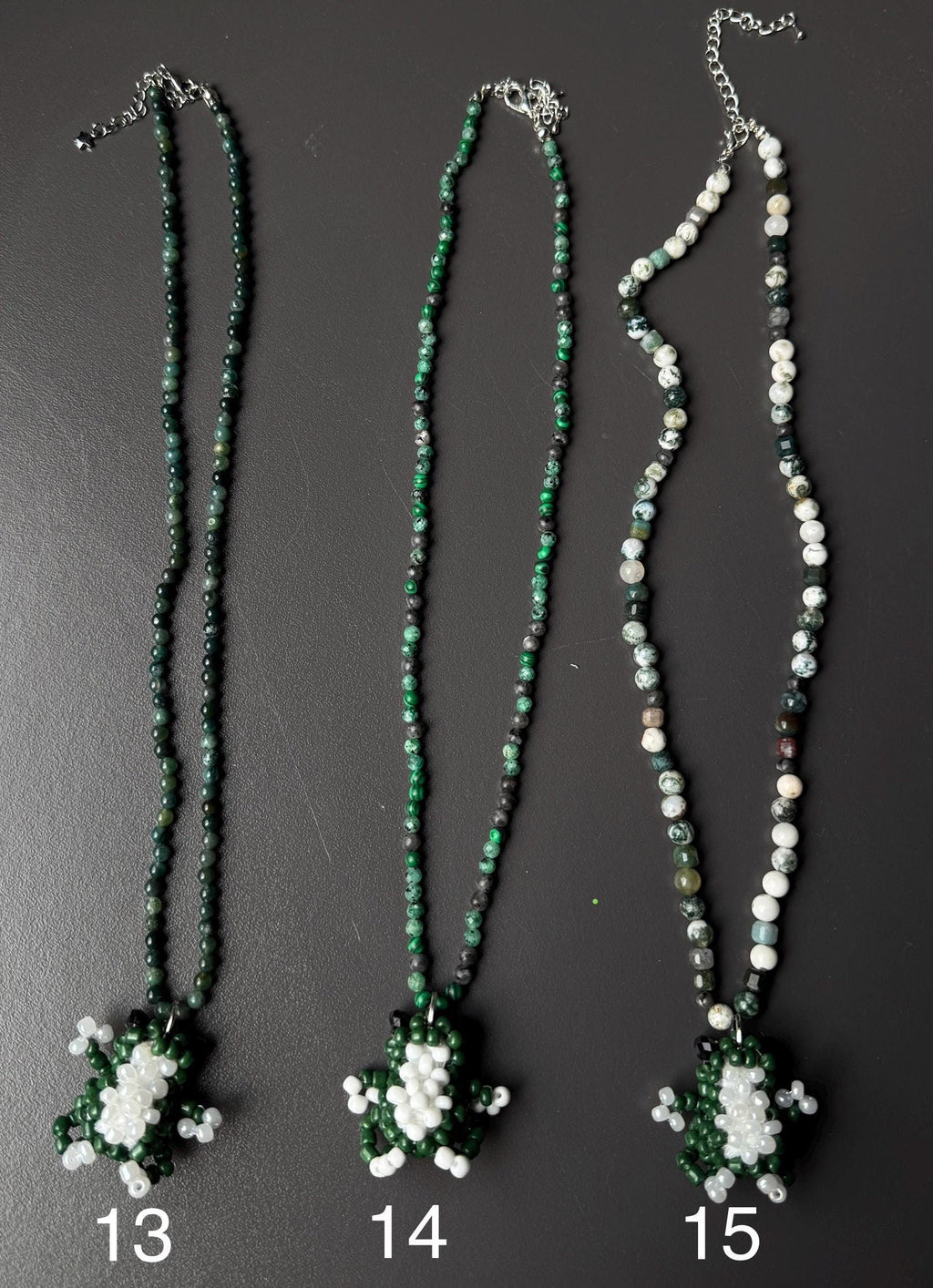 Beaded Necklace with Frog Charm – Forest Aesthetic Jewelry, Nature Inspired Necklace