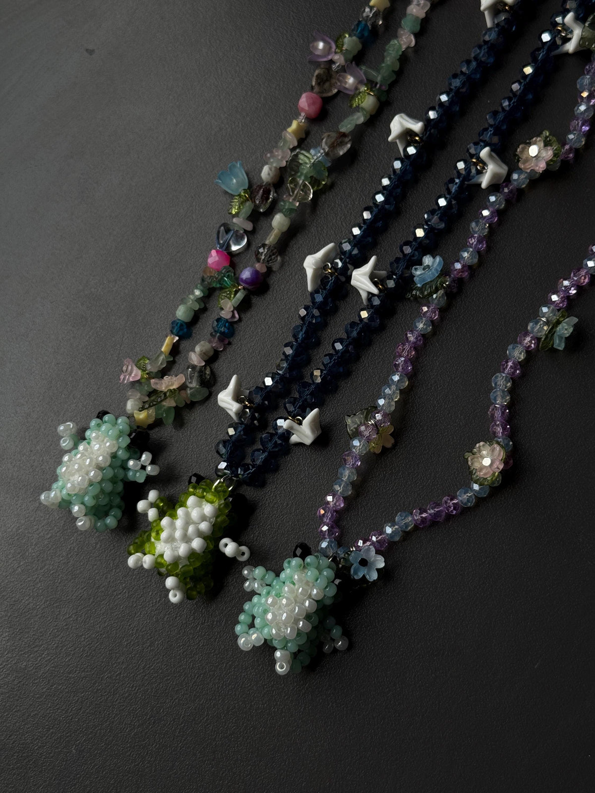 Beaded Necklace with Frog Charm – Forest Aesthetic Jewelry, Nature Inspired Necklace