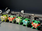 Handmade Beaded Frog Keychain, Cute Frog Charm, Frog Keyring, Gift for Frog Lovers