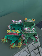 Frog Wallet — Crocheted Frog Purse for Cards, Cash & Makeup Essentials