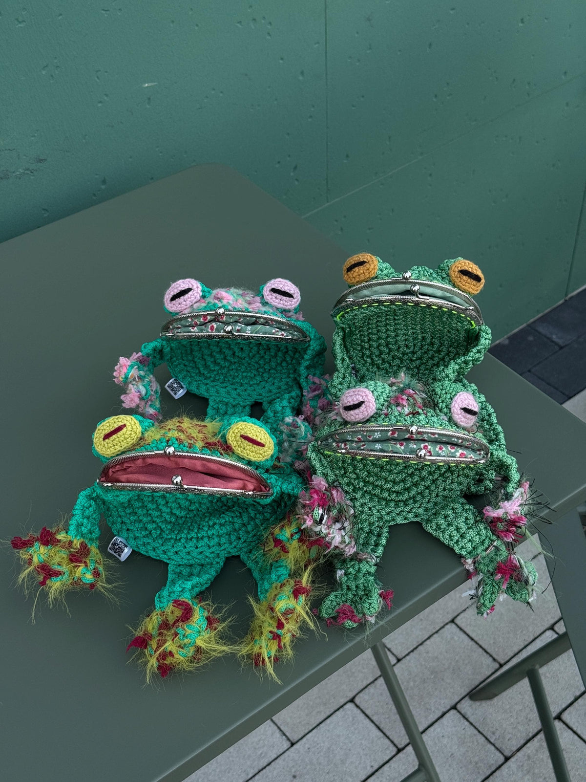 Frog Wallet — Crocheted Frog Purse for Cards, Cash & Makeup Essentials