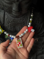 Frog Jewelry Set – Beaded Frog Necklace & Bracelet, Goblincore Fairycore
