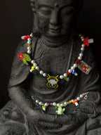 Frog Jewelry Set – Beaded Frog Necklace & Bracelet, Goblincore Fairycore
