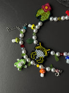 Frog Jewelry Set – Beaded Frog Necklace & Bracelet, Goblincore Fairycore