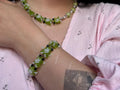 Beaded Frog Jewelry Set – Green Frog Necklace, Bracelet & Earrings