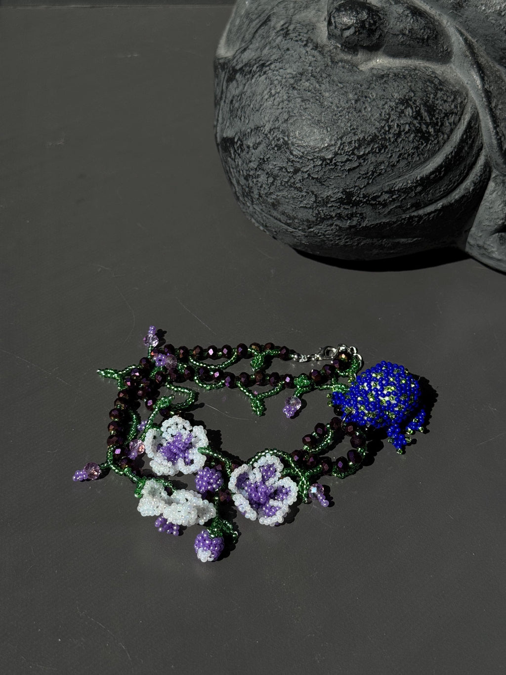 Floral Frog Necklace – Handmade Beaded Frog Necklace