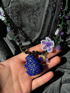 Floral Frog Necklace – Handmade Beaded Frog Necklace