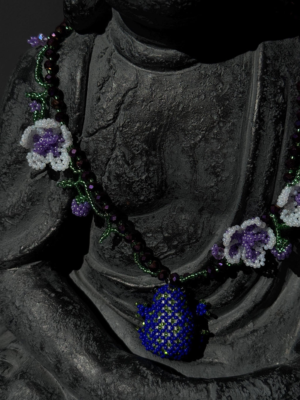 Floral Frog Necklace – Handmade Beaded Frog Necklace