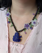 Floral Frog Necklace – Handmade Beaded Frog Necklace