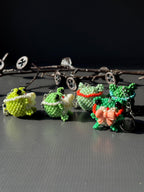 Handmade Beaded Frog Keychain, Cute Frog Charm, Frog Keyring, Gift for Frog Lovers