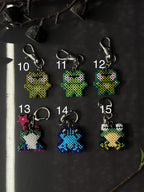 Handmade Beaded Frog Keychain, Cute Frog Charm, Frog Keyring, Gift for Frog Lovers
