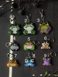 Handmade Beaded Frog Keychain, Cute Frog Charm, Frog Keyring, Gift for Frog Lovers