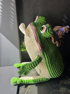 Witch Frog Backpack Crochet Bag – Handmade Frog Backpack with Witch Hat, Goblincore Backpack