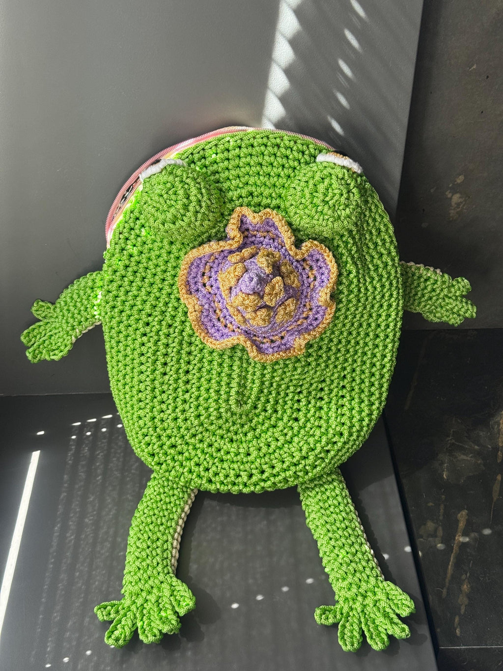 Witch Frog Backpack Crochet Bag – Handmade Frog Backpack with Witch Hat, Goblincore Backpack