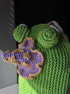 Witch Frog Backpack Crochet Bag – Handmade Frog Backpack with Witch Hat, Goblincore Backpack