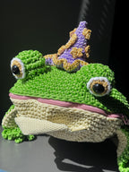 Witch Frog Backpack Crochet Bag – Handmade Frog Backpack with Witch Hat, Goblincore Backpack