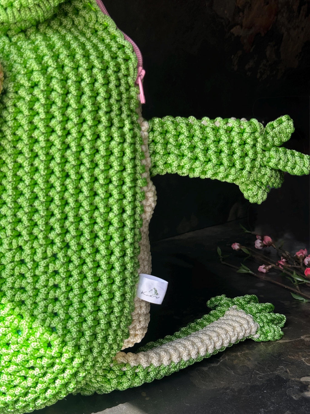 Witch Frog Backpack Crochet Bag – Handmade Frog Backpack with Witch Hat, Goblincore Backpack