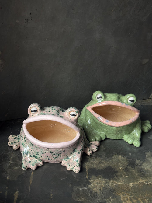 Ceramic Frog Sculpture Bowl, Frog Decor, Handmade Pottery Frog, Frog Lover Gift, Whimsical Home Decor
