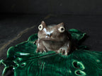 Ceramic Frog Incense Holder, Handmade Frog Decor, Palo Santo Holder, Frog Sculpture, Cottagecore Gift for Frog Lovers