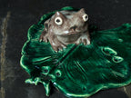 Ceramic Frog Incense Holder, Handmade Frog Decor, Palo Santo Holder, Frog Sculpture, Cottagecore Gift for Frog Lovers