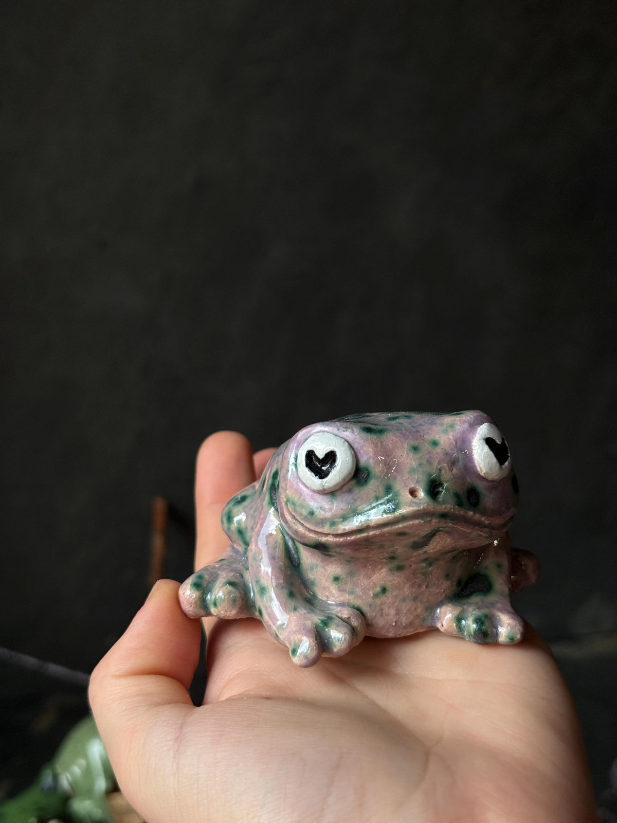 Handmade Tea Pet Frog – Ceramic Frog Figurine for Tea Ceremony, Altar & Meditation Decor