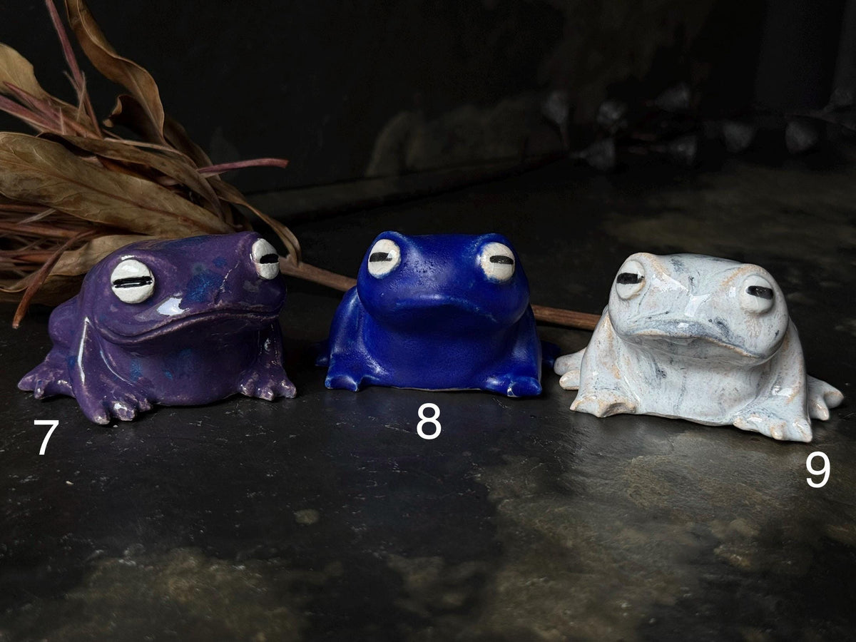 Handmade Tea Pet Frog – Ceramic Frog Figurine for Tea Ceremony, Altar & Meditation Decor
