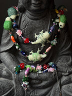 Forest Creature Jewelry Set – Handmade Beaded Necklace & Bracelet, Frog Turtle Chameleon Gift