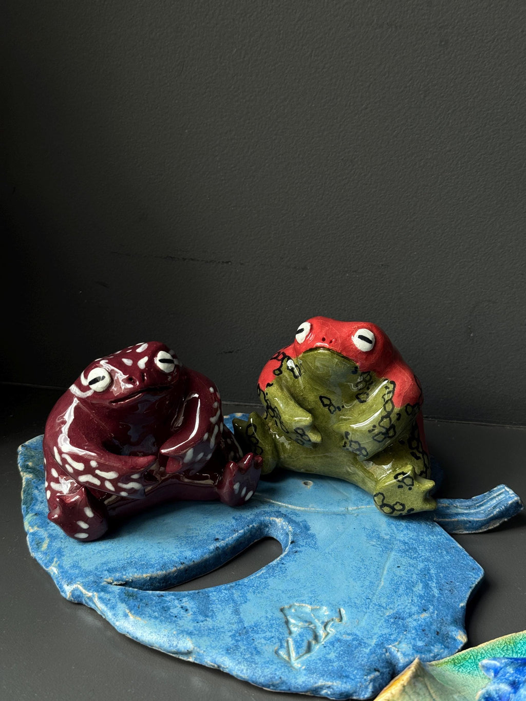 Handmade Tea Pet Frog – Ceramic Frog Figurine for Tea Ceremony, Altar & Meditation Decor