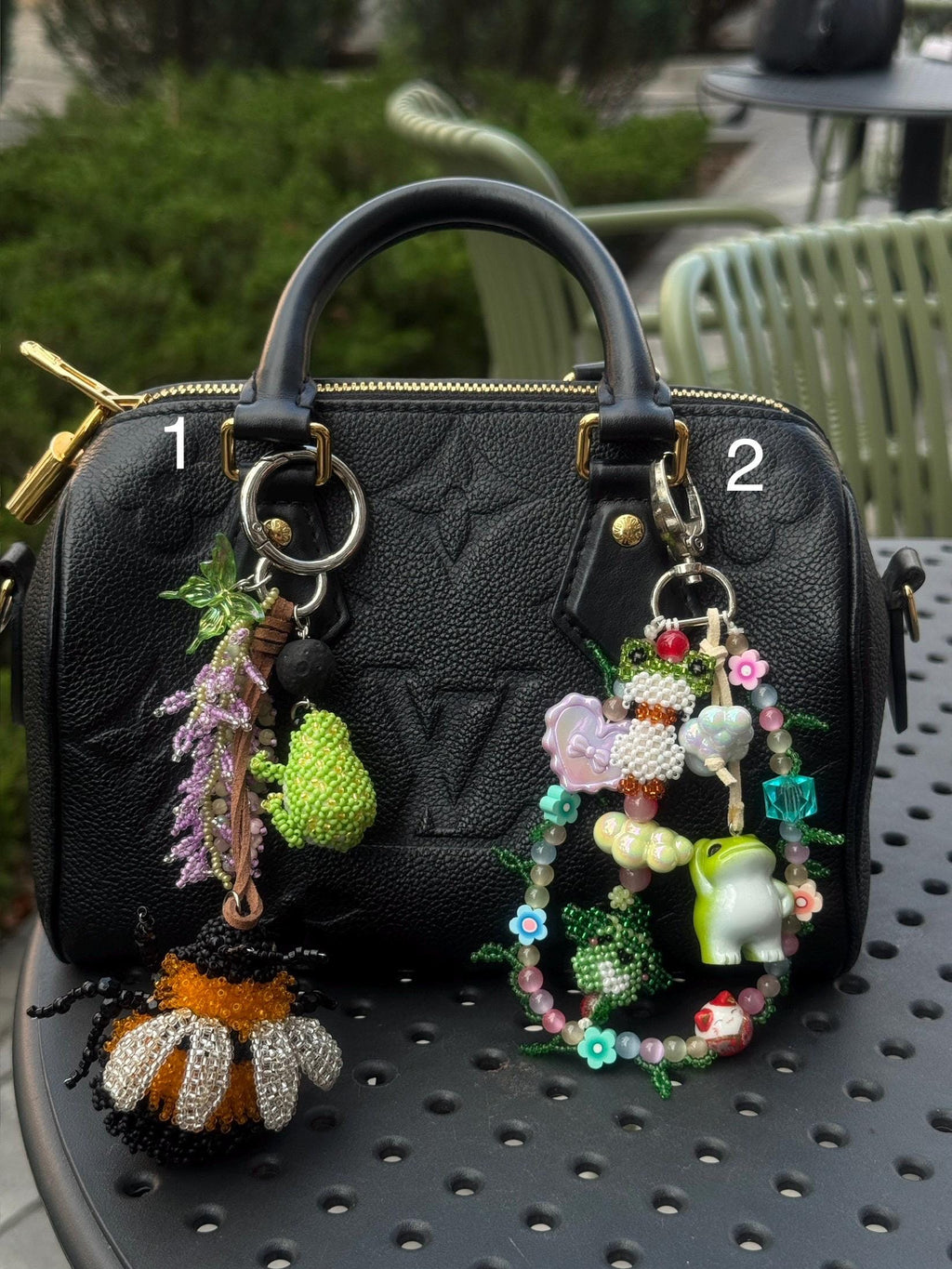 Beaded Frog Bag Charm, Handmade Purse Charm, Cute Frog Keychain, Whimsical Beaded Bag Accessory
