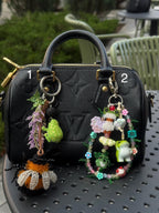 Beaded Frog Bag Charm, Handmade Purse Charm, Cute Frog Keychain, Whimsical Beaded Bag Accessory