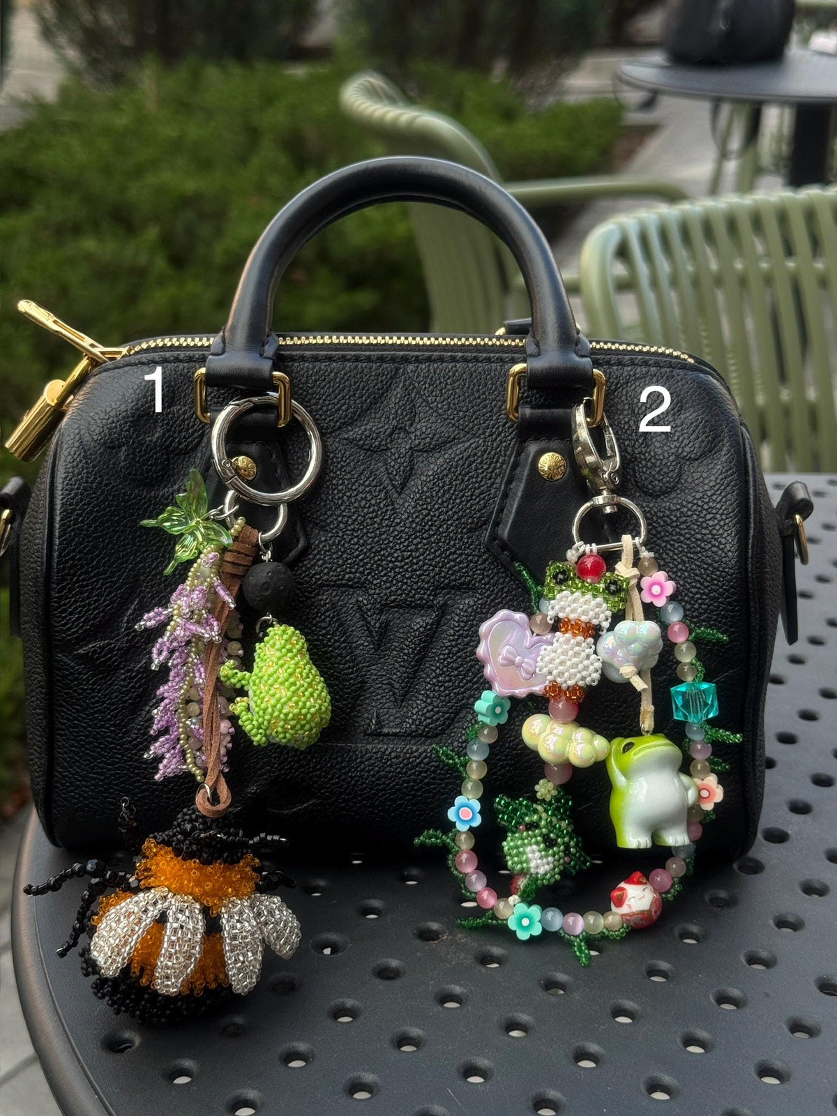 Beaded Frog Bag Charm, Handmade Purse Charm, Cute Frog Keychain, Whimsical Beaded Bag Accessory