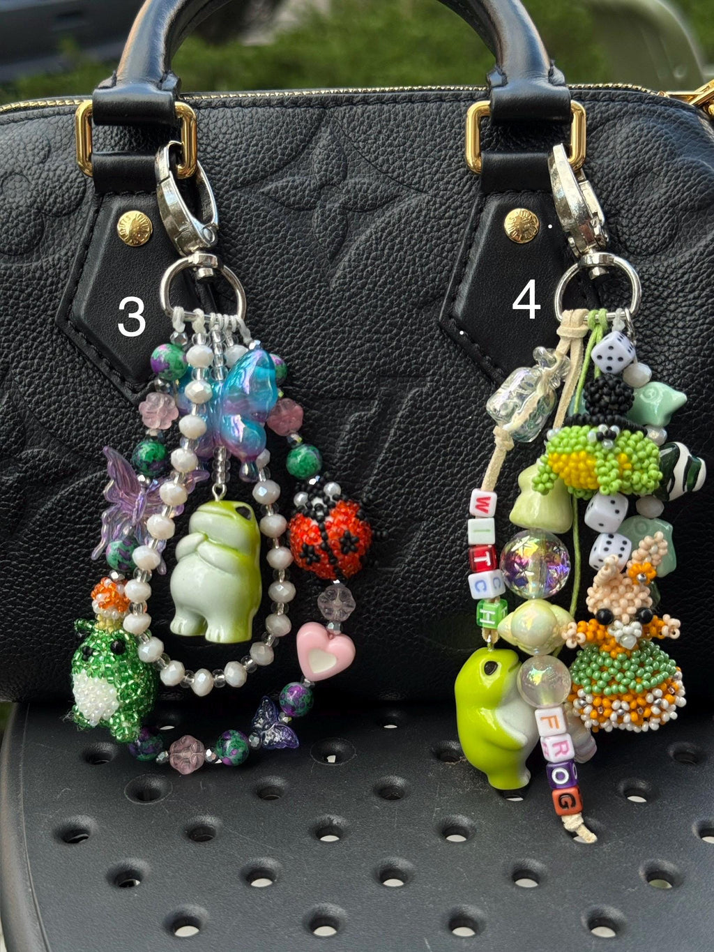 Beaded Frog Bag Charm, Handmade Purse Charm, Cute Frog Keychain, Whimsical Beaded Bag Accessory
