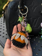 Beaded Frog Bag Charm, Handmade Purse Charm, Cute Frog Keychain, Whimsical Beaded Bag Accessory