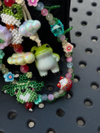 Beaded Frog Bag Charm, Handmade Purse Charm, Cute Frog Keychain, Whimsical Beaded Bag Accessory