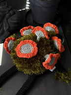 Chanterelle Mushroom Frog Bag, Crochet Frog Crossbody Bag, Mossy Forest Purse, Goblincore Cottagecore Handmade Bag