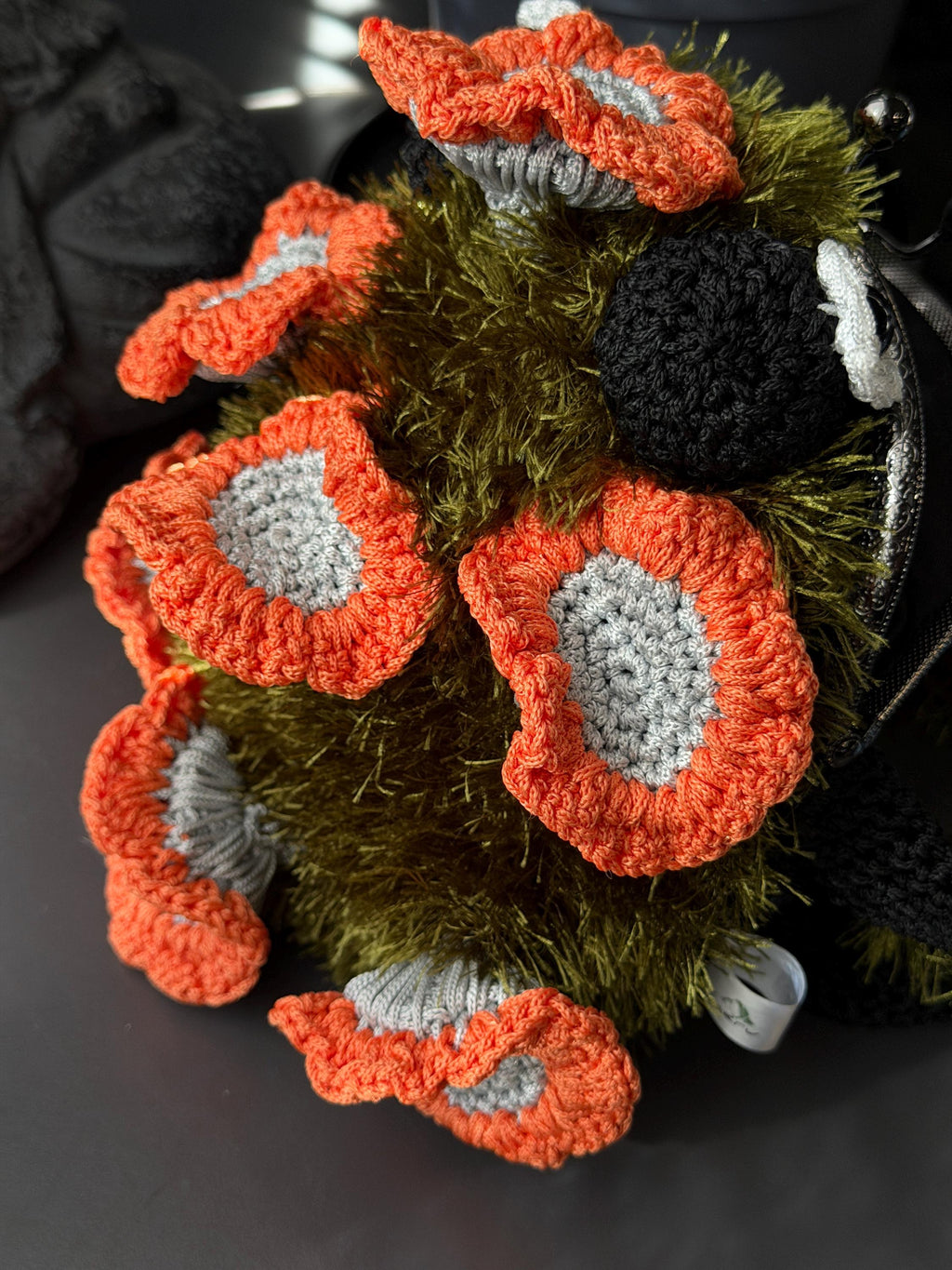 Chanterelle Mushroom Frog Bag, Crochet Frog Crossbody Bag, Mossy Forest Purse, Goblincore Cottagecore Handmade Bag