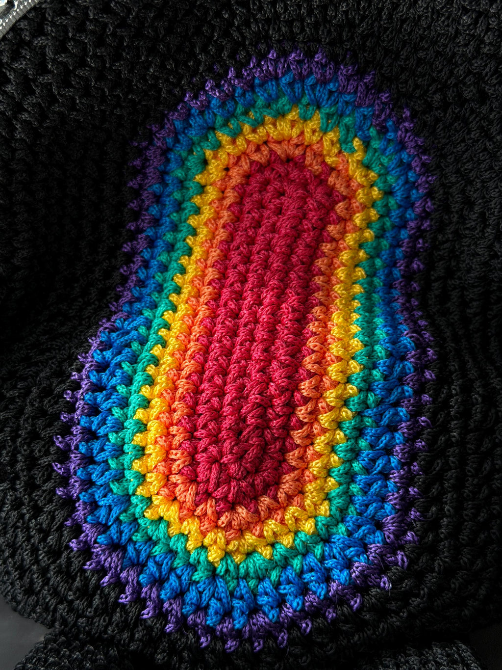Rainbow Frog Crochet Purse – Colorful Handmade Frog Crossbody Bag