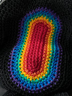 Rainbow Frog Crochet Purse – Colorful Handmade Frog Crossbody Bag
