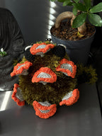 Chanterelle Mushroom Frog Bag, Crochet Frog Crossbody Bag, Mossy Forest Purse, Goblincore Cottagecore Handmade Bag