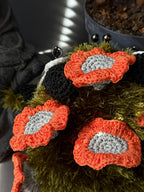 Chanterelle Mushroom Frog Bag, Crochet Frog Crossbody Bag, Mossy Forest Purse, Goblincore Cottagecore Handmade Bag
