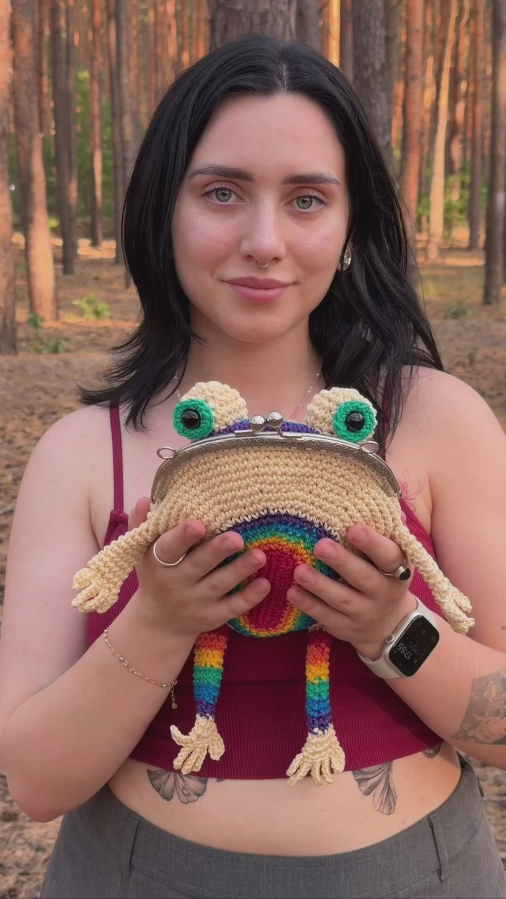 Rainbow Frog Bag
