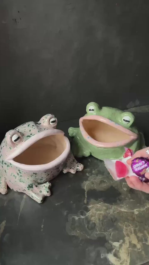 Ceramic Frog Sculpture Bowl, Frog Decor, Handmade Pottery Frog, Frog Lover Gift, Whimsical Home Decor
