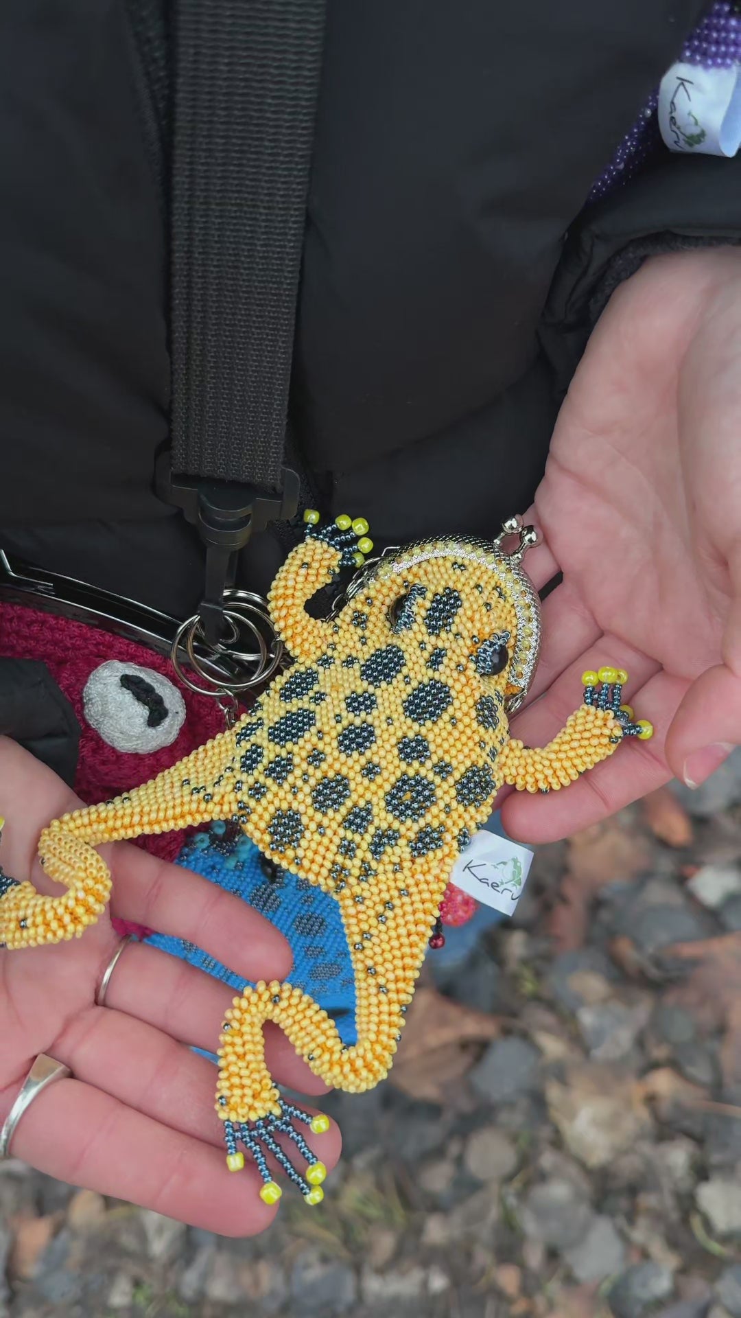 Beaded Frog Coin Pouch & Keychain